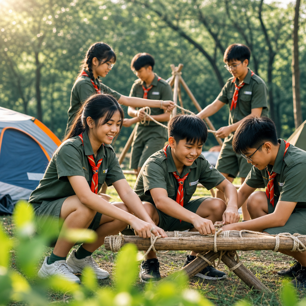 Hình ảnh minh hoạ môi trường trại hè an toàn, kỷ luật và giàu trải nghiệm